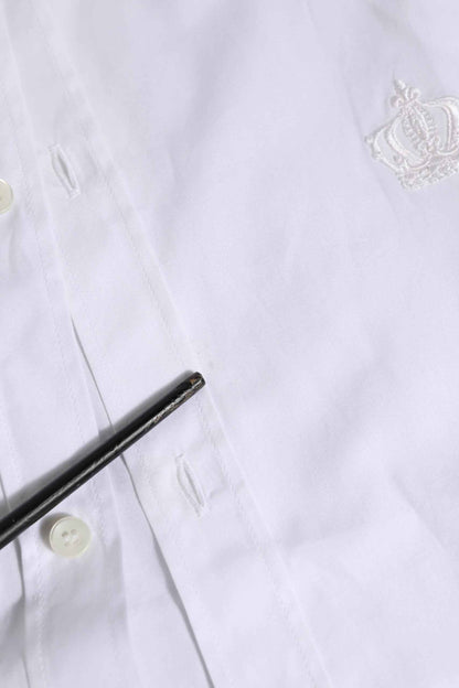 White Cotton GOLD Long Sleeves Formal Shirt