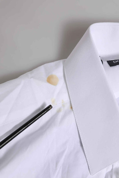 White Cotton MARTINI Long Sleeve Formal Shirt