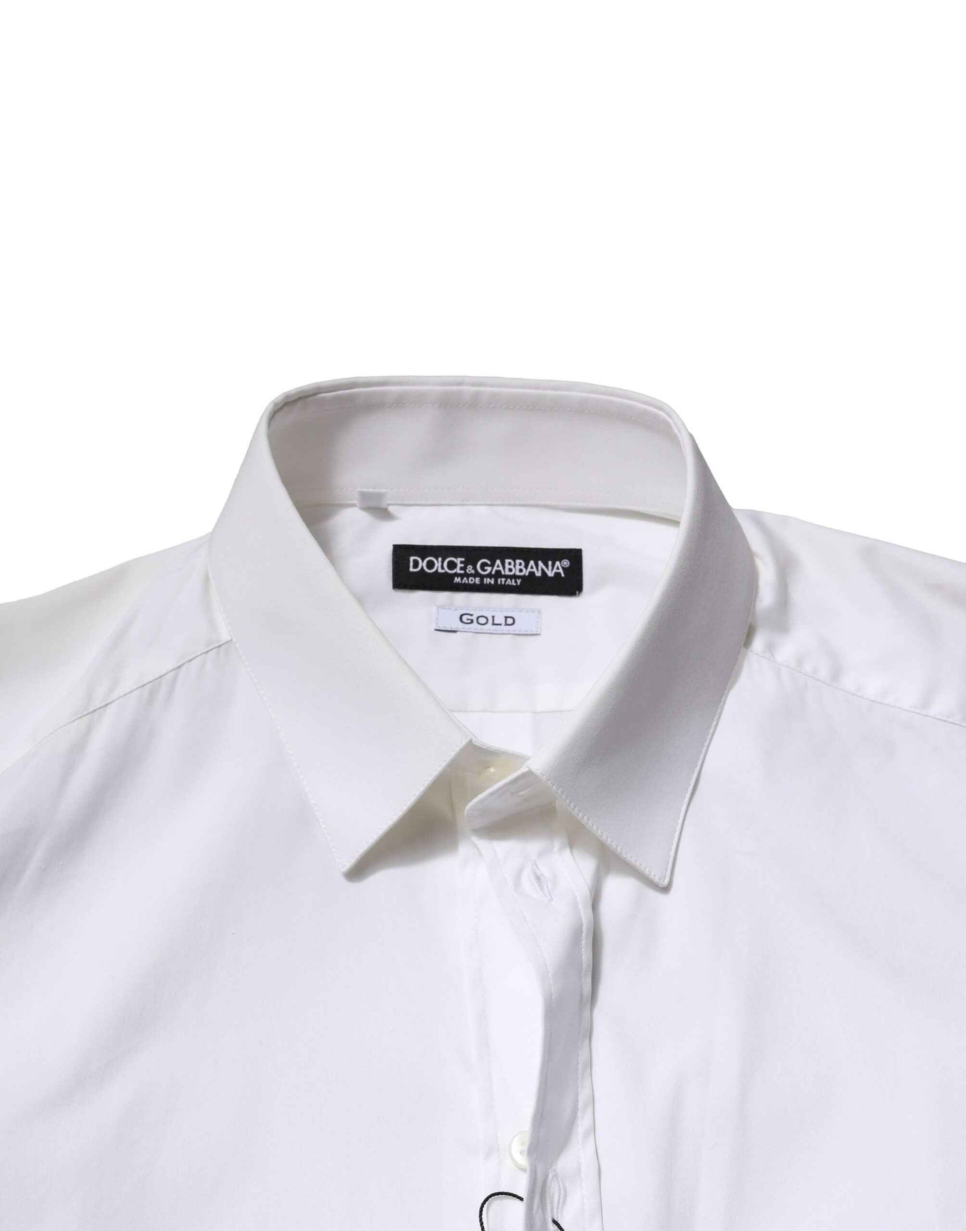 White Cotton GOLD Long Sleeves Formal Shirt