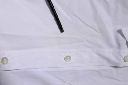 White Cotton GOLD Long Sleeves Formal Shirt