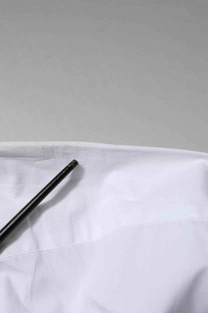 White Cotton GOLD Long Sleeves Formal Shirt