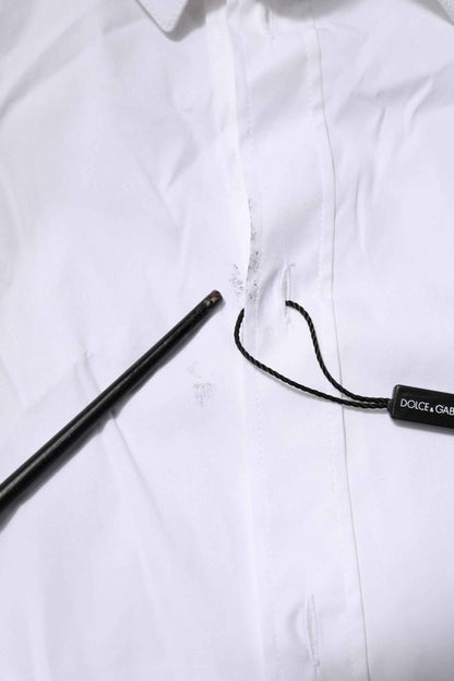 White Cotton GOLD Long Sleeves Formal Shirt