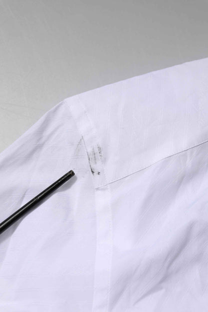 White Cotton GOLD Long Sleeves Formal Shirt