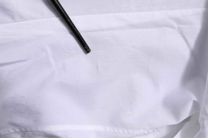 White Cotton GOLD Long Sleeves Formal Shirt