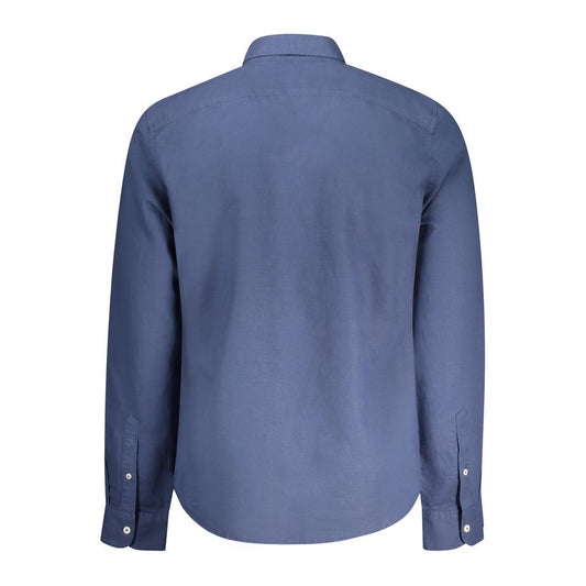 Blu Linen Men Shirt