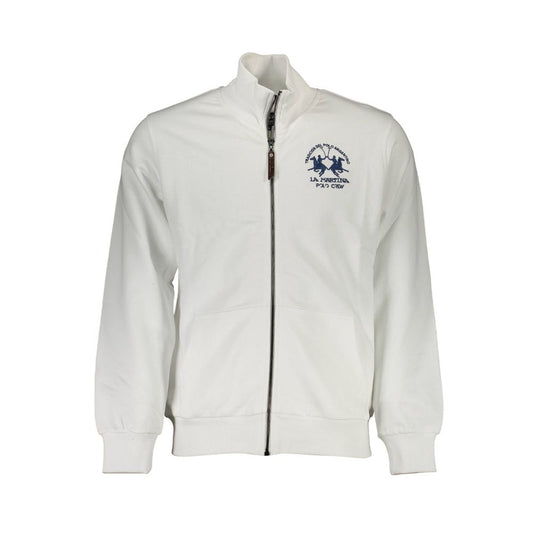 White Cotton Men Sweatshirt
