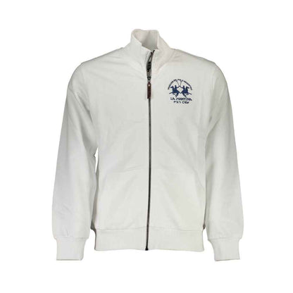 White Cotton Men Sweatshirt