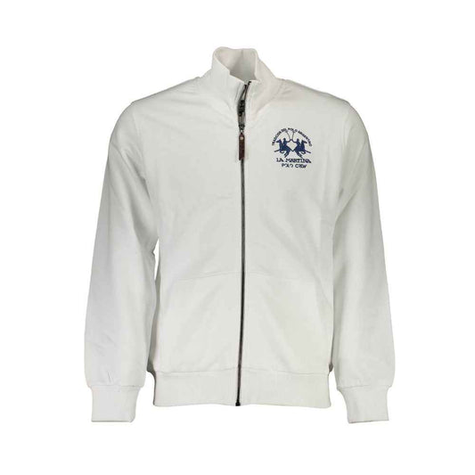 White Cotton Men Sweatshirt