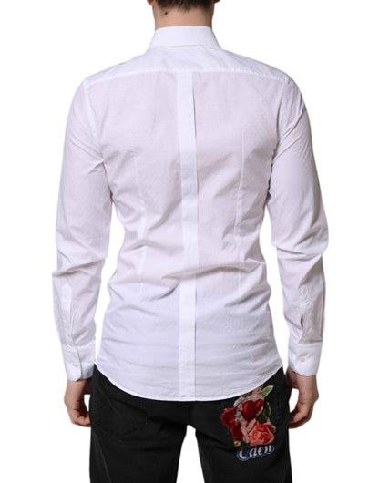 White GOLD Long Sleeve Dress Men Formal Shirt