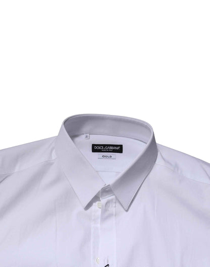 White GOLD Long Sleeve Dress Men Formal Shirt