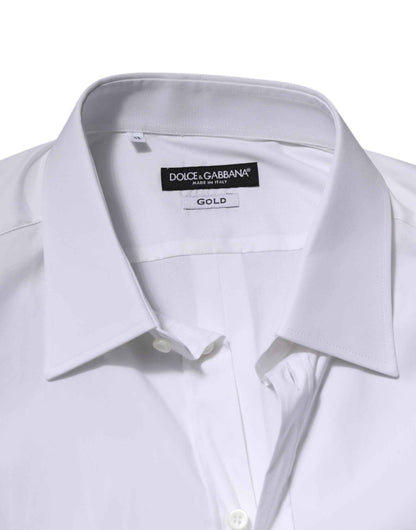 White GOLD Long Sleeve Dress Men Formal Shirt