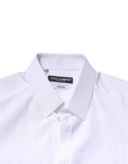 White GOLD Cotton Long Sleeves Men Formal Shirt