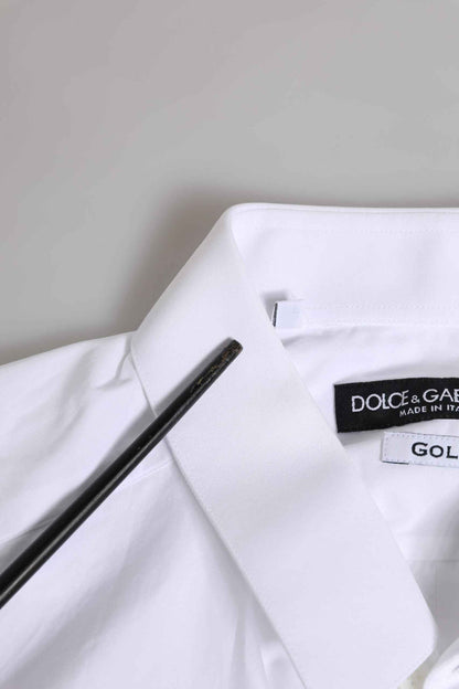 White GOLD Cotton Long Sleeves Men Formal Shirt