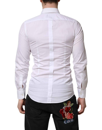 White GOLD Cotton Long Sleeve Men Formal Shirt