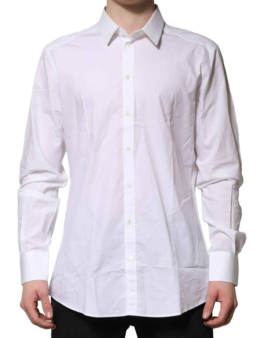 White GOLD Cotton Men Dress Formal Shirt