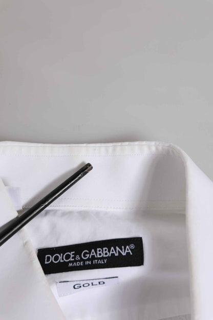 White GOLD Cotton Men Dress Formal Shirt