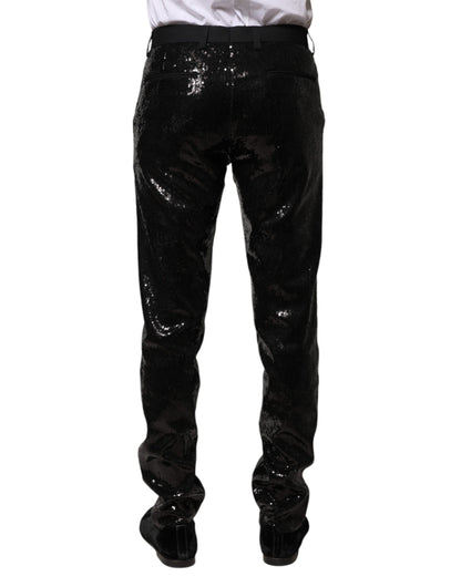 Black Sequined Embellishment Pants