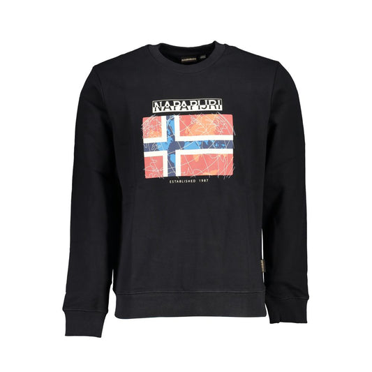 Black Cotton Men's Sweatshirt