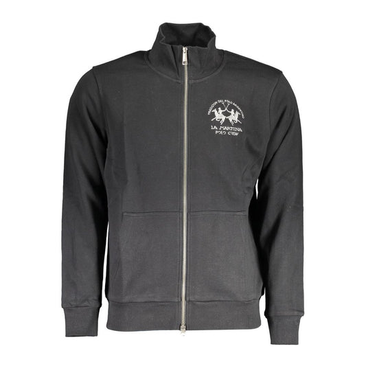 Black Cotton Men's Sweatshirt