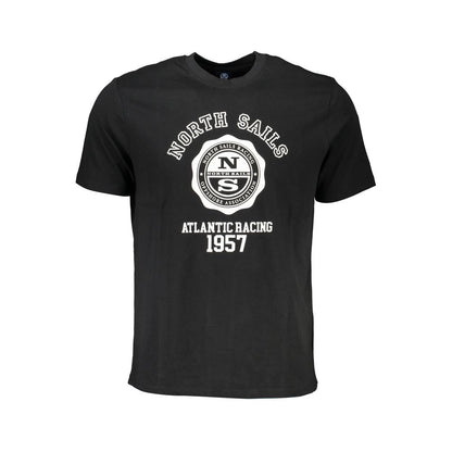 Black Cotton Men T-Shirt