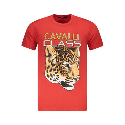 Red Cotton Men T-Shirt