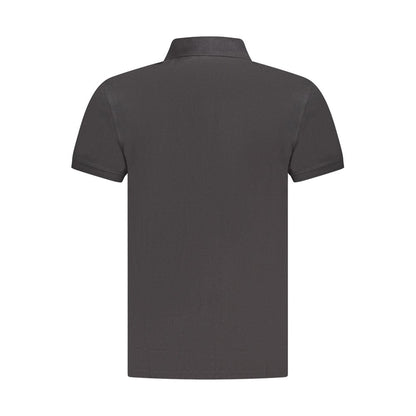 Black Cotton Men's Polo Shirt