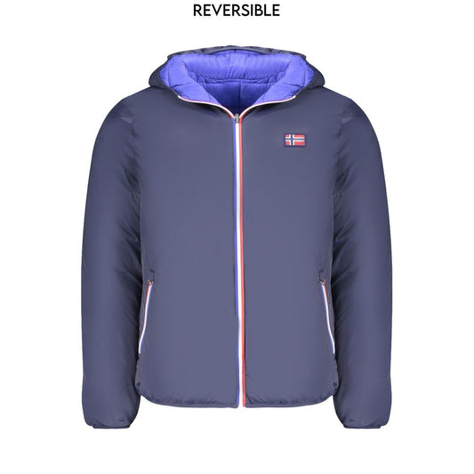 Blue Poliammide Men's Jacket