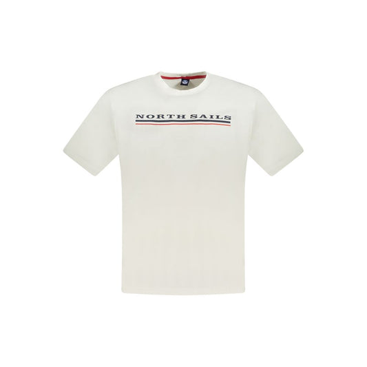 White Cotton Mens T-Shirt