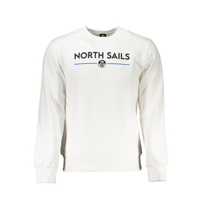 White Cotton Mens Sweatshirt