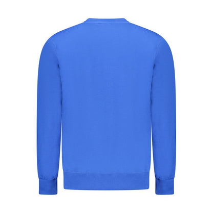 Blue Cotton Men Sweatshirt