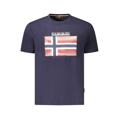 Blue Organic Cotton Men T-Shirt