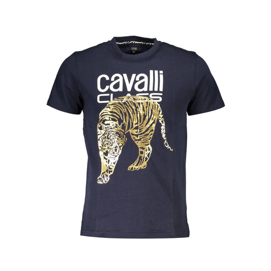 Blu Cotton Men T-Shirt