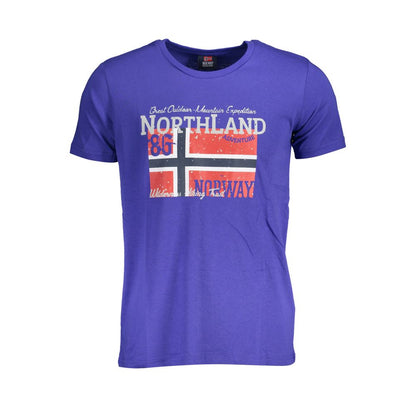 Blu Cotton Men T-Shirt