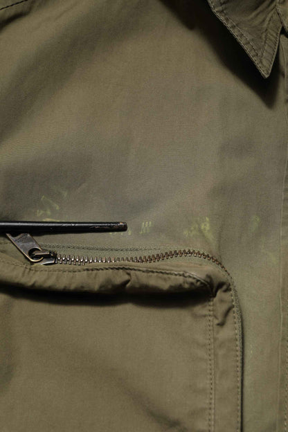 Army Green Button Down Long Sleeves Shirt