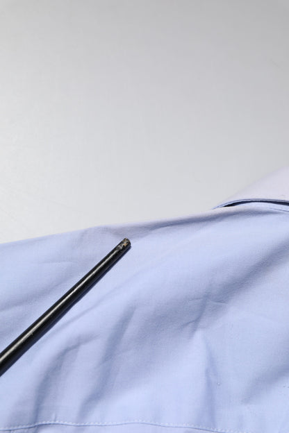 Blue Cotton SICILIA Long Sleeves Dress Shirt