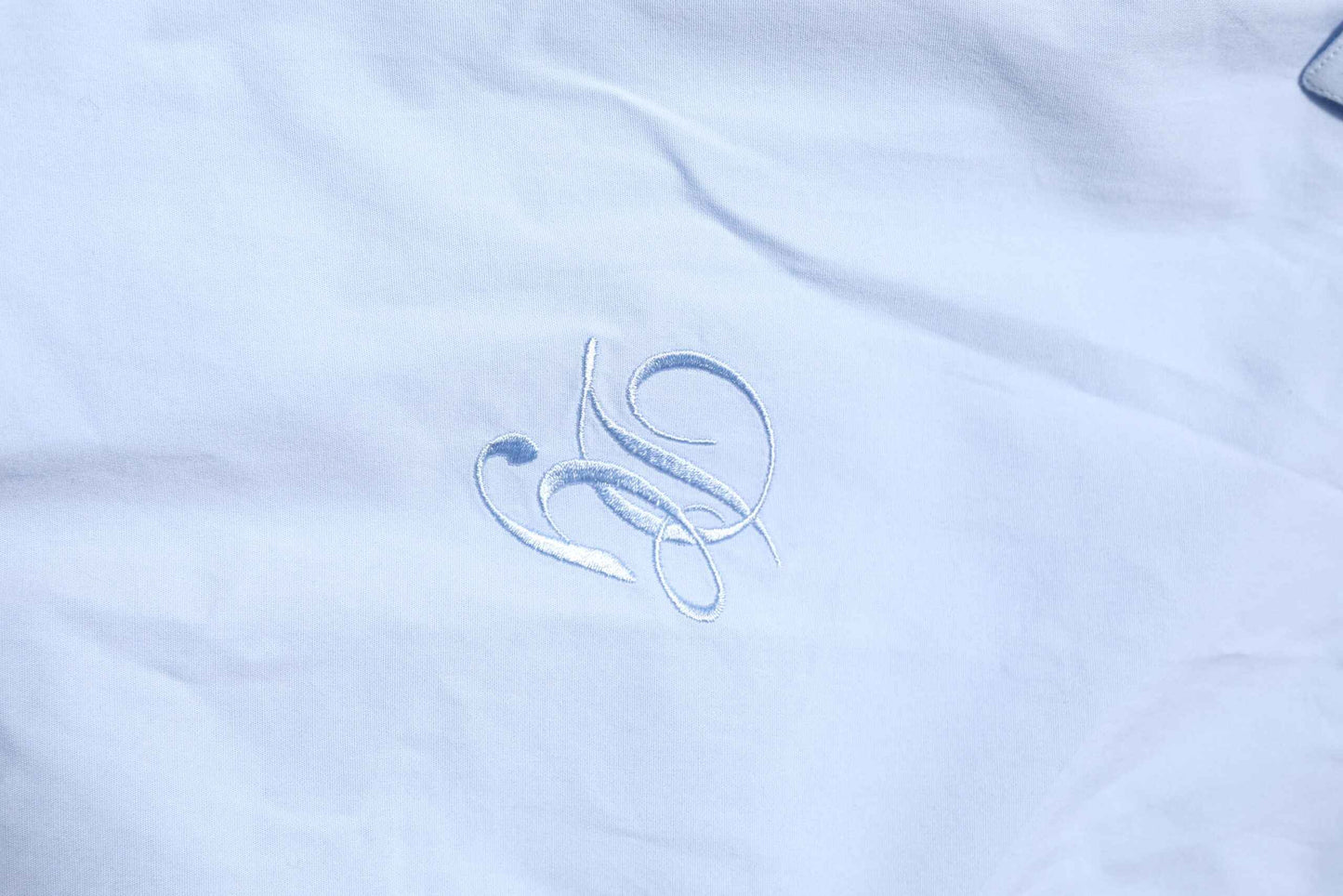 Sky Blue Cotton GOLD Long Sleeves Dress Shirt