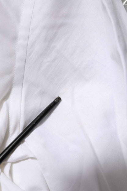 White Cotton GOLD Long Sleeves Dress Shirt