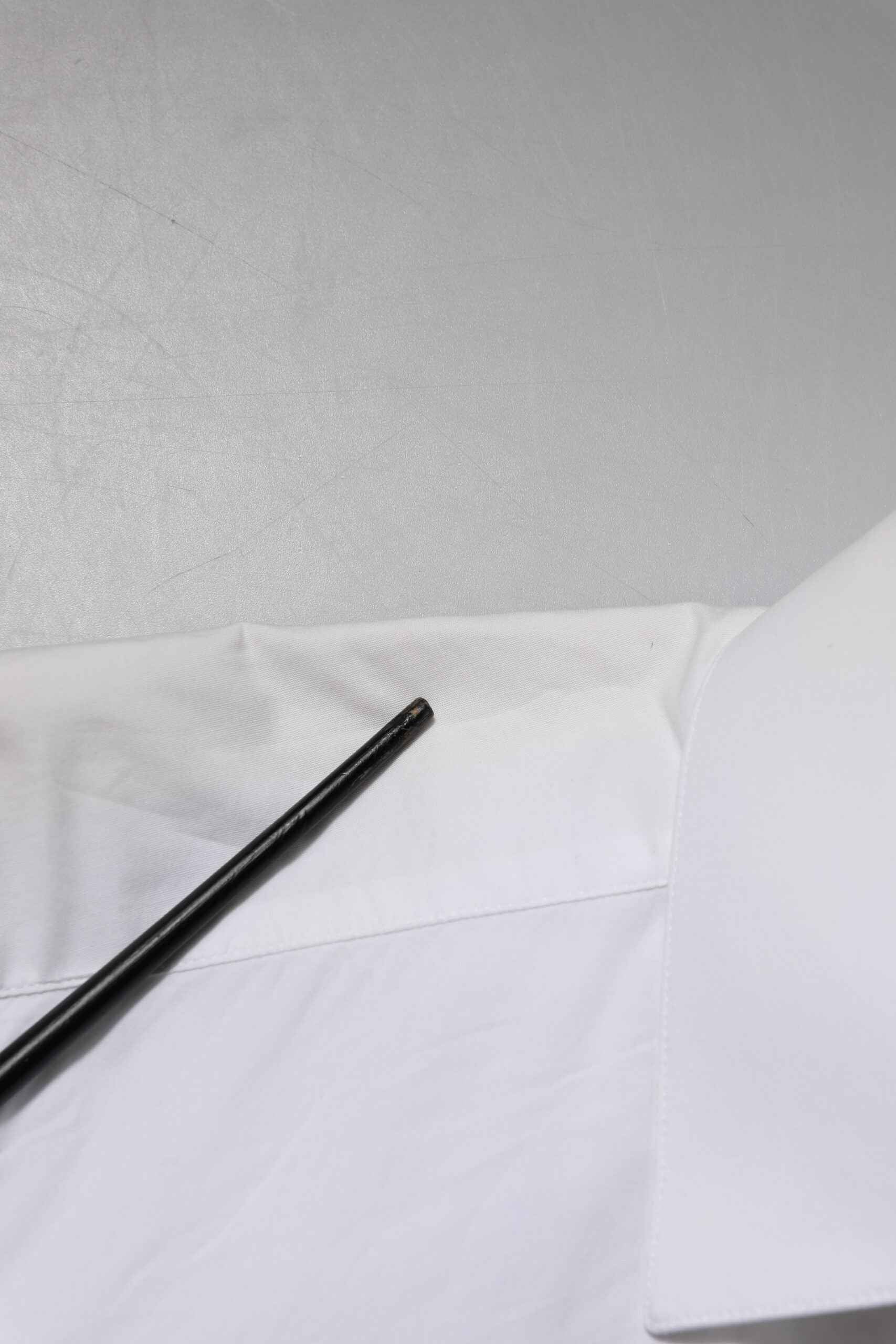 White Cotton GOLD Long Sleeves Dress Shirt