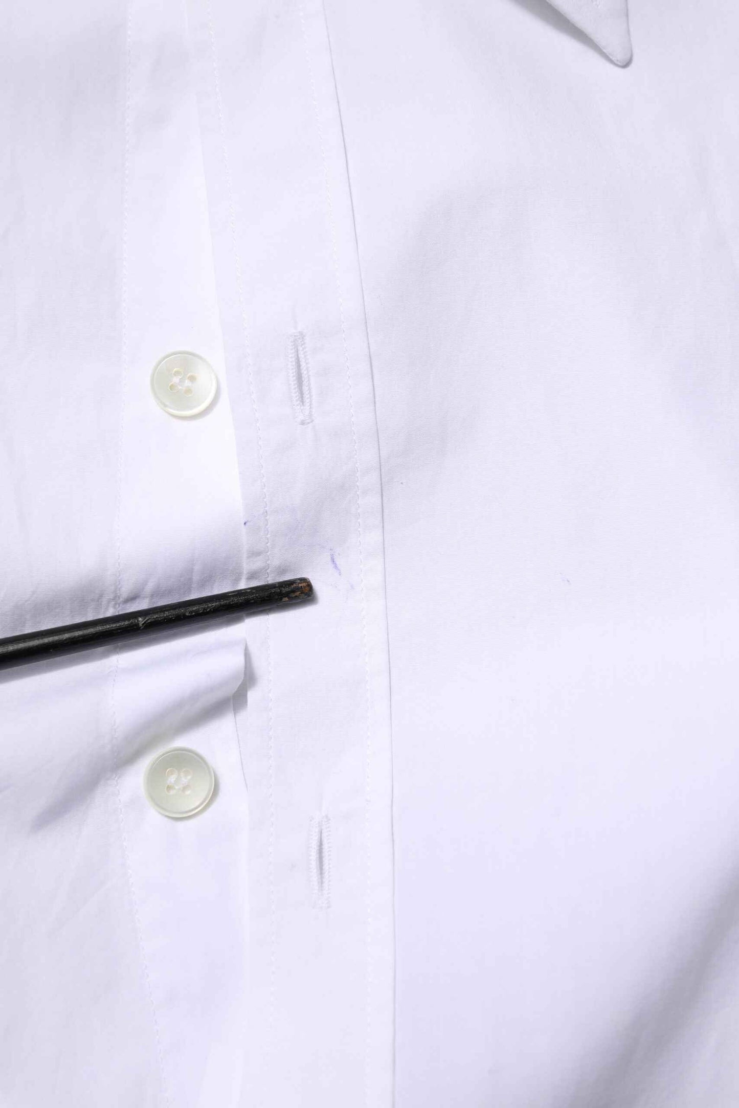 White Cotton Long Sleeves Dress Shirt
