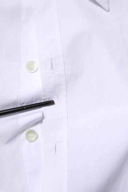 White Cotton Long Sleeves Dress Shirt