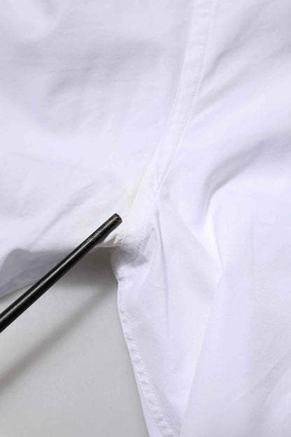 White Cotton GOLD Long Sleeves Men Dress Shirt
