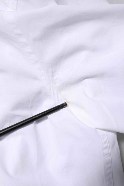 White Cotton GOLD Long Sleeves Men Dress Shirt