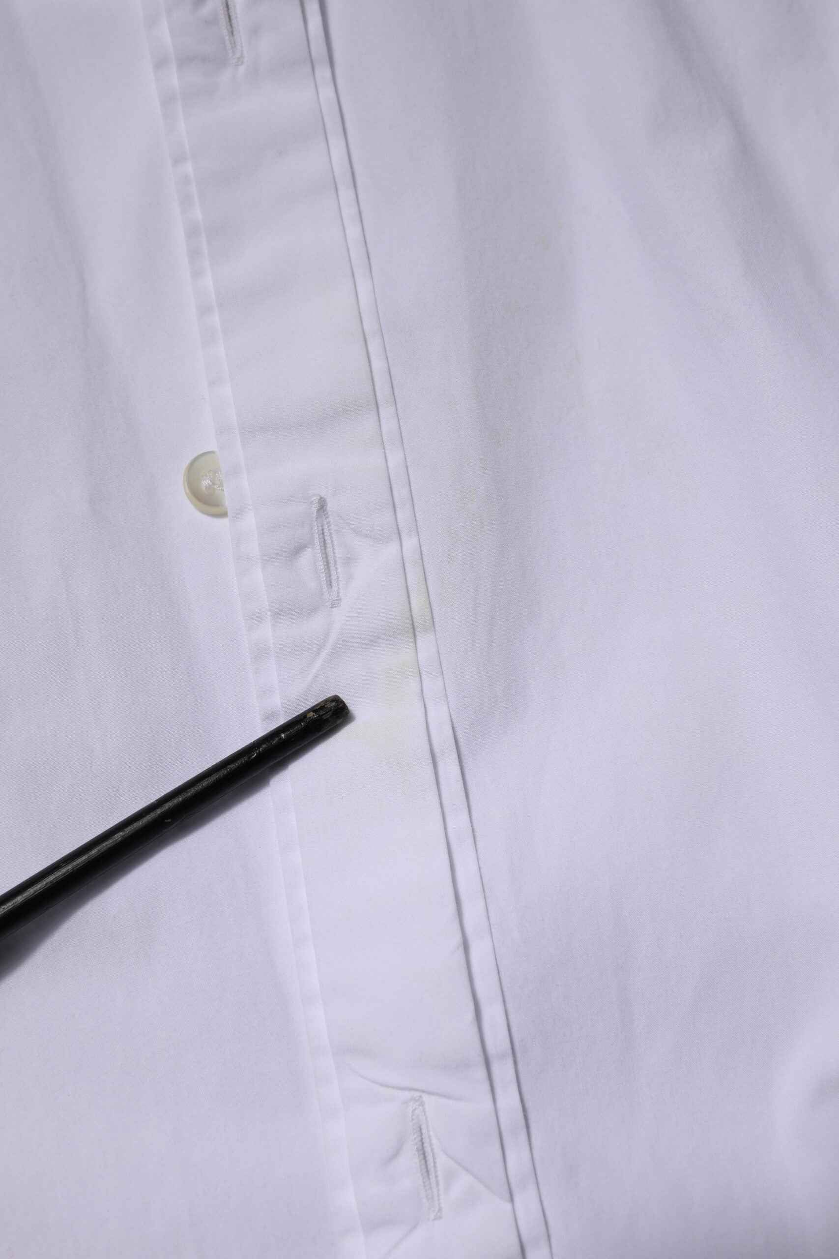 White Cotton GOLD Long Sleeves Dress Shirt