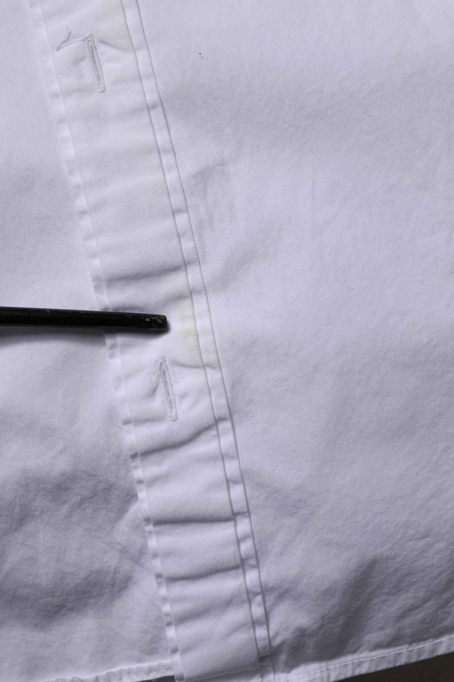 White Cotton GOLD Long Sleeves Dress Shirt