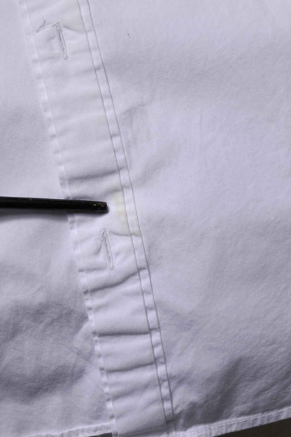 White Cotton GOLD Long Sleeves Dress Shirt