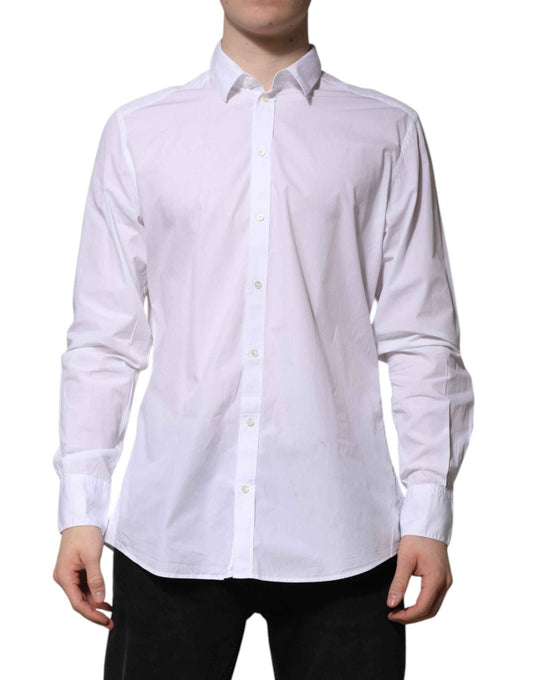 White Cotton Long Sleeves Dress Formal Shirt