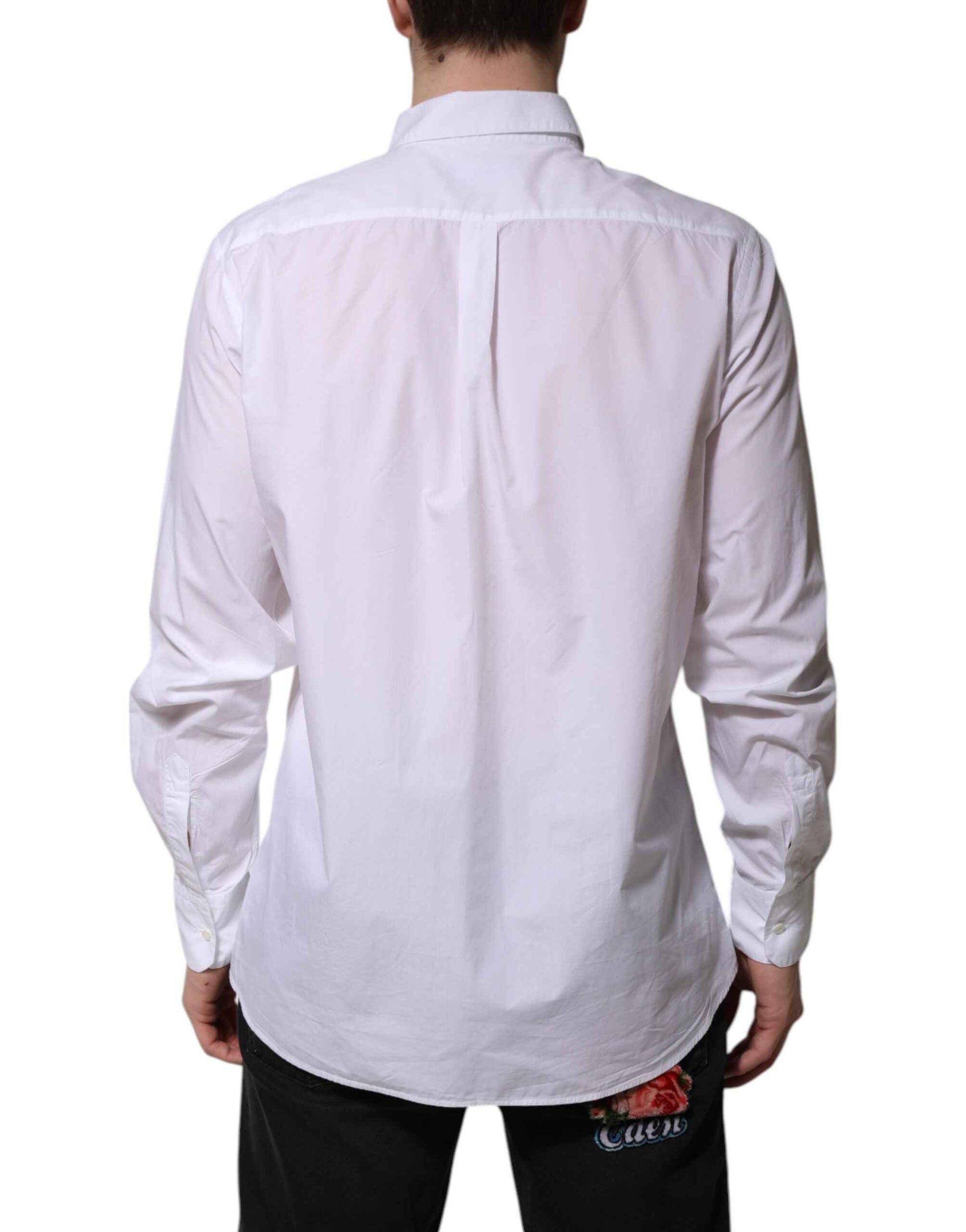 White Cotton Long Sleeves Dress Formal Shirt