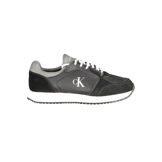 Black Polyurethane Men Sneaker