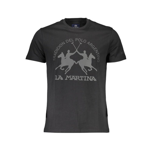 Black Cotton Men's T-Shirt
