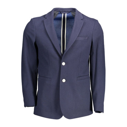 Blu Polyester Men's Jacket